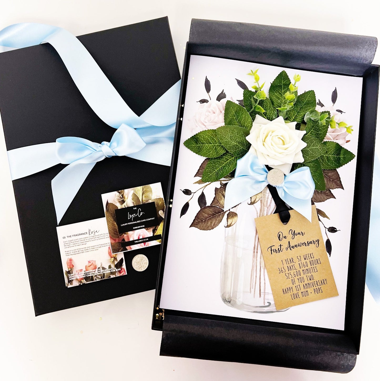 Silver Sixpence Wedding Card - The Luxe Co