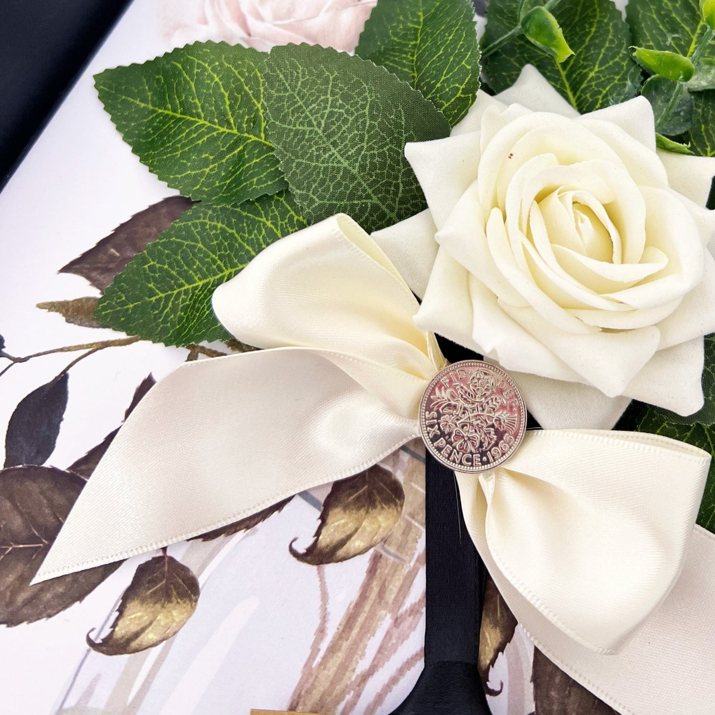 Silver Sixpence Traditional wedding gift - The Luxe Co luxury cards and gifts