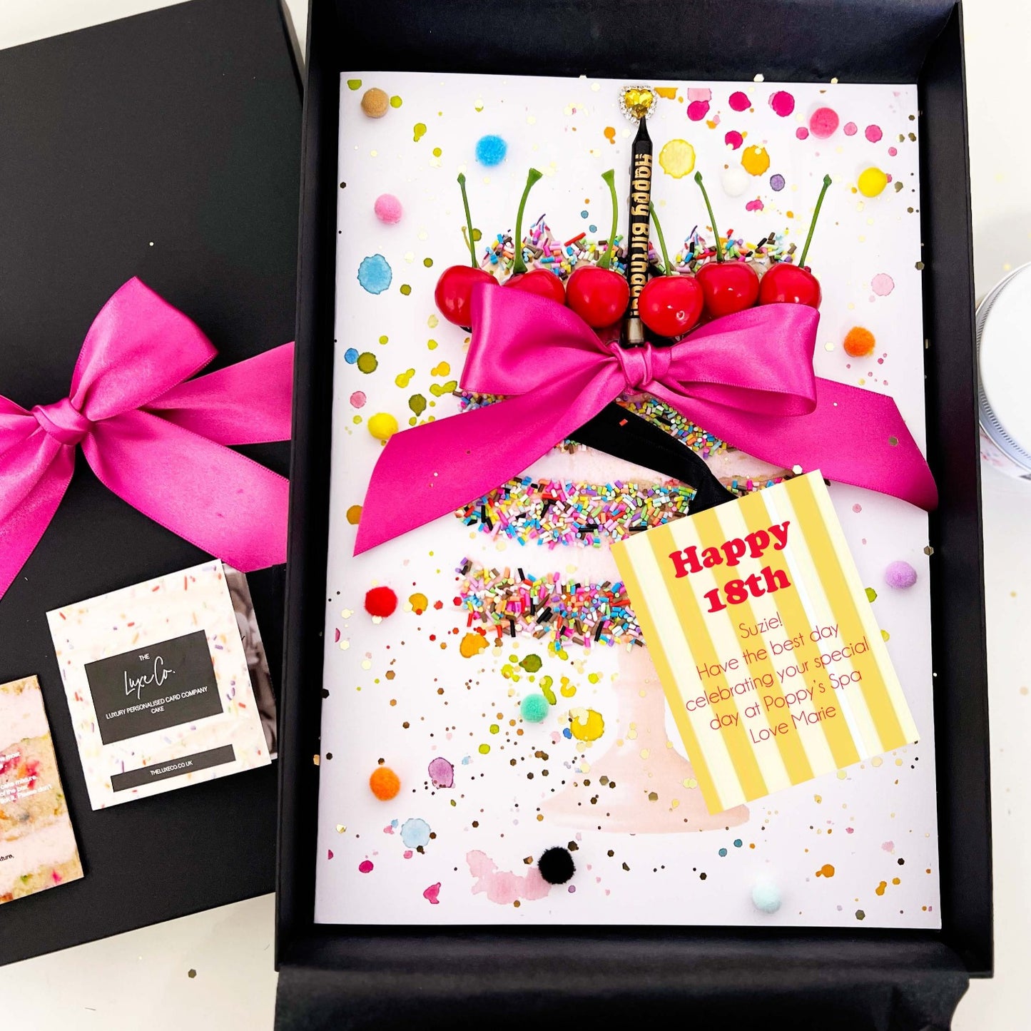 Luxury 18th birthday scented cake card