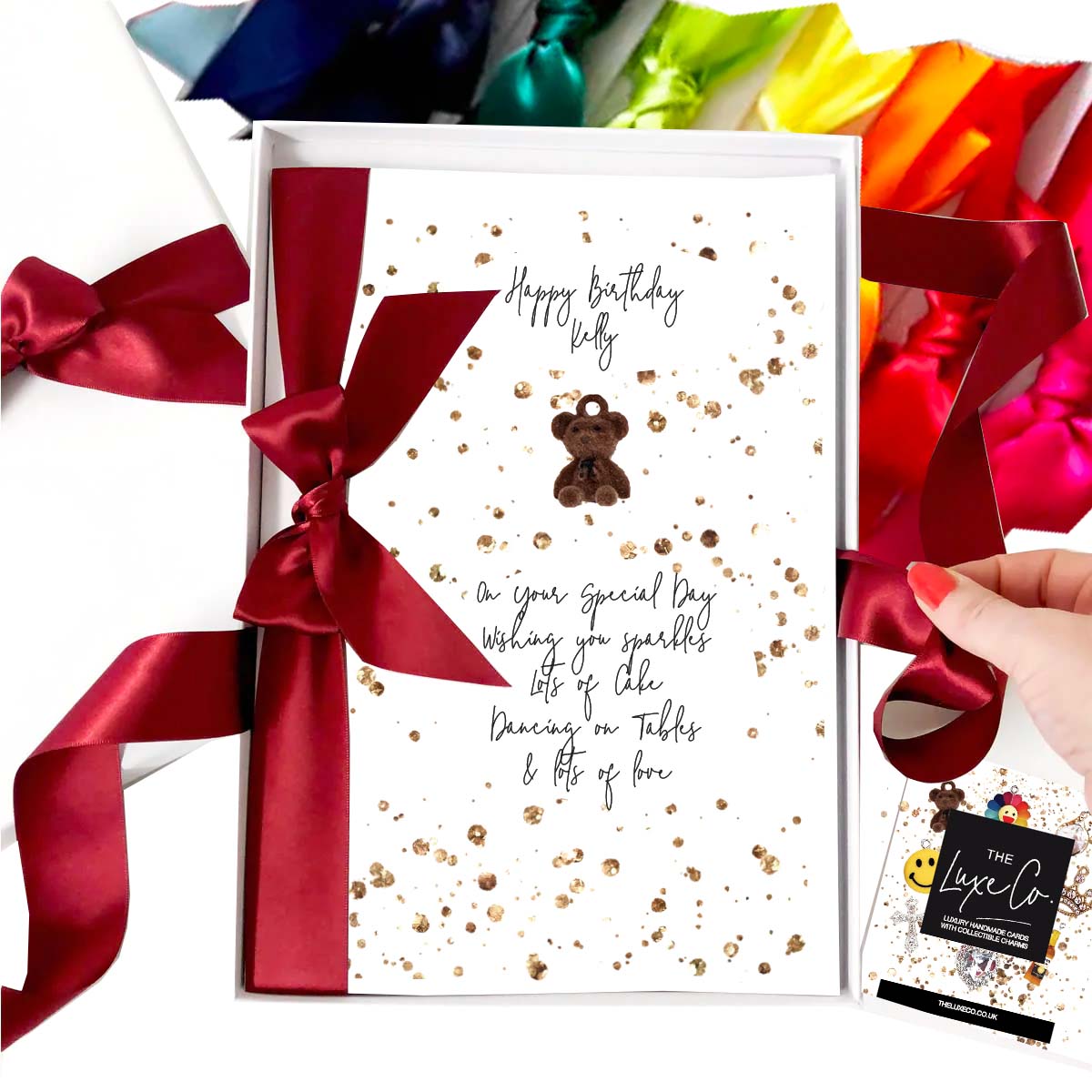 Personalised Children's Rainbow Charm Card