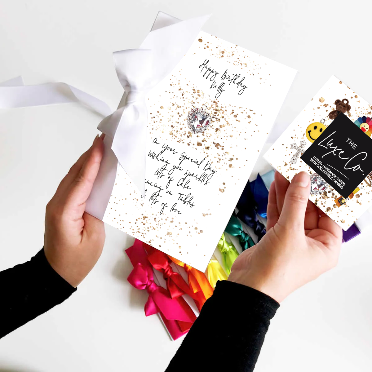 15th Anniversary | Crystal - Heart Card - choose your crystal colour