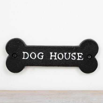 Cast Iron Dog House Sign