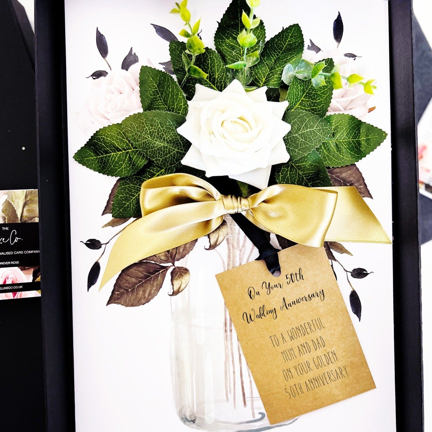 Next level luxury golden wedding anniversary cards for wife.