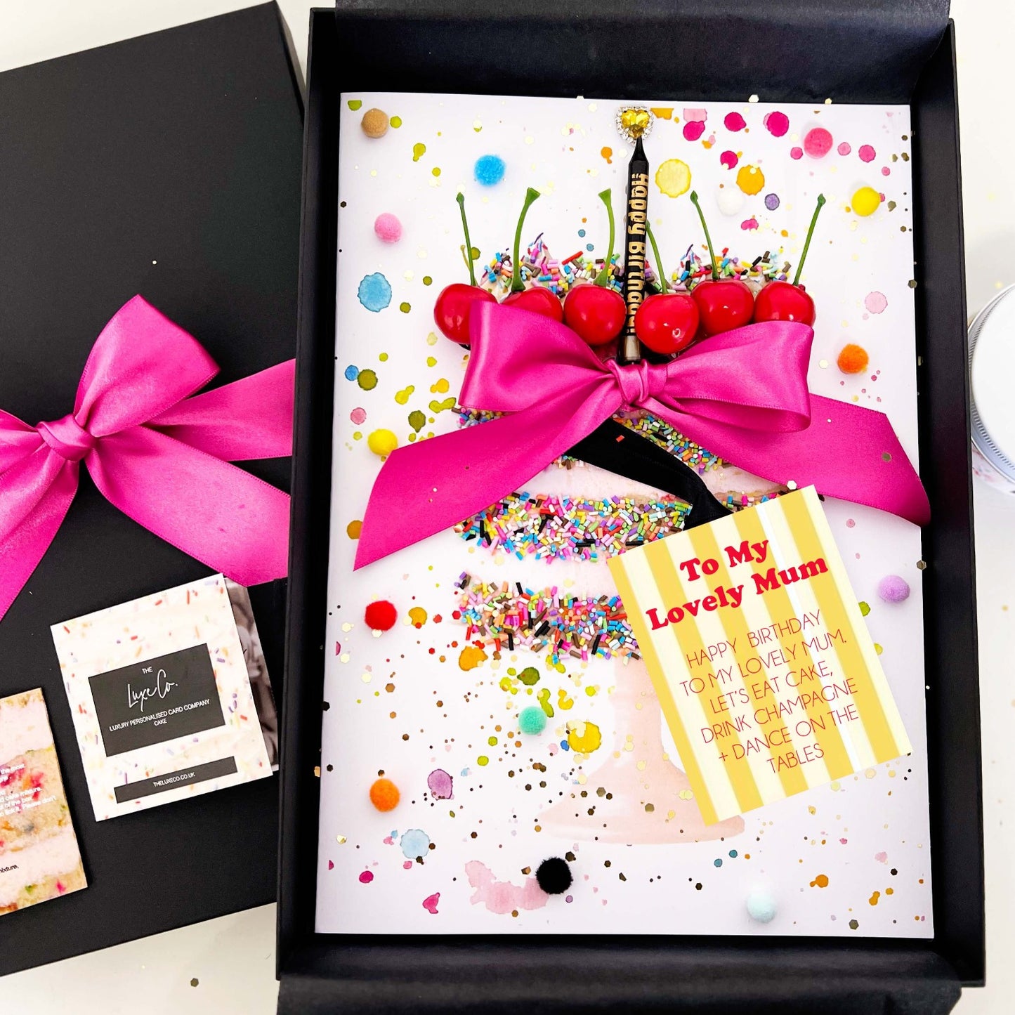 Happy Birthday Card for Mum handmade and scented to smell like a real cake - The Ultimate cards by The Luxe Co