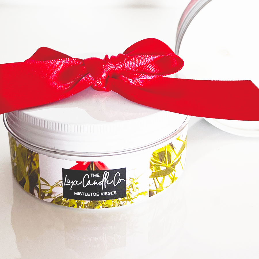 Designer Mistletoe Christmas Candle