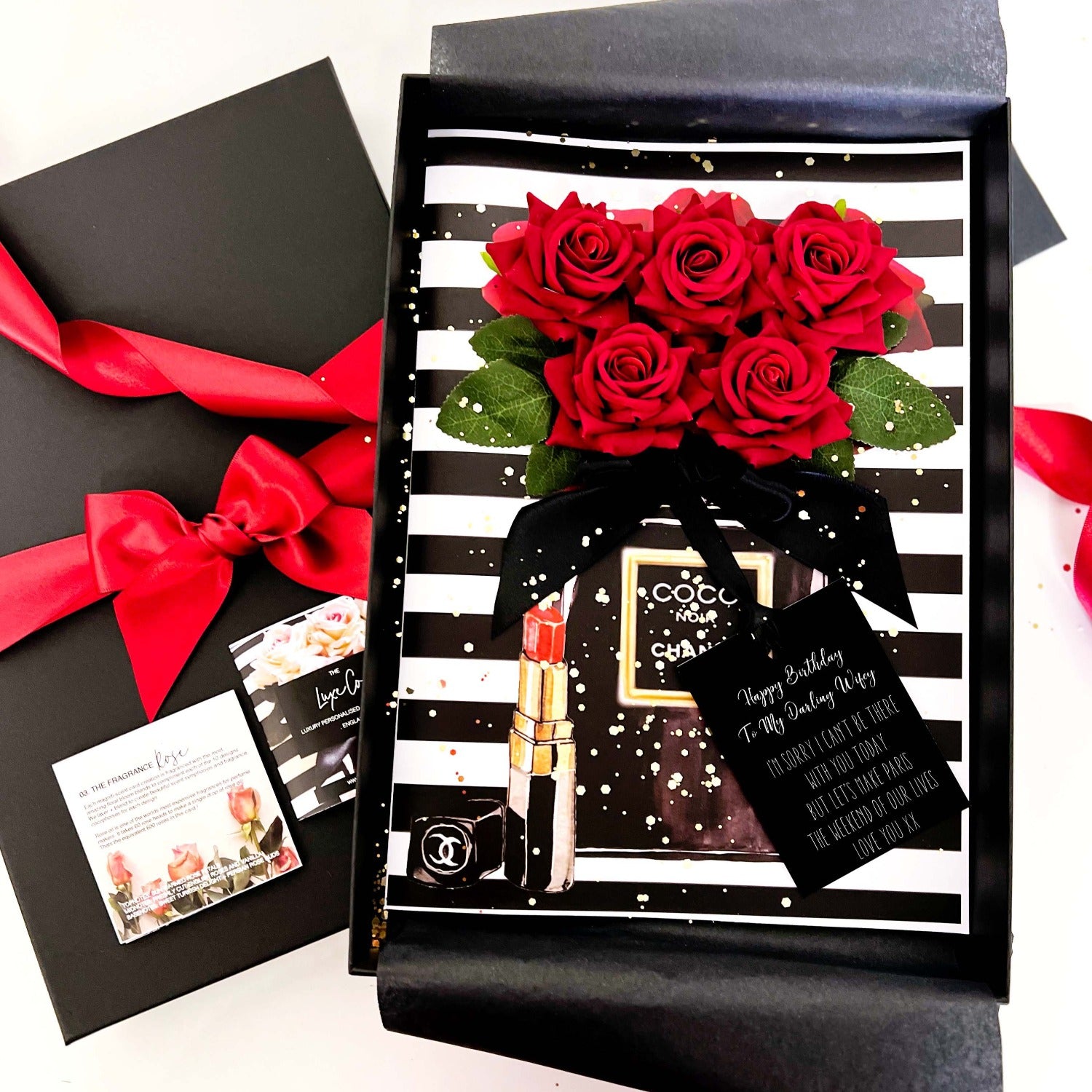 Red Roses wife 50th birthday card