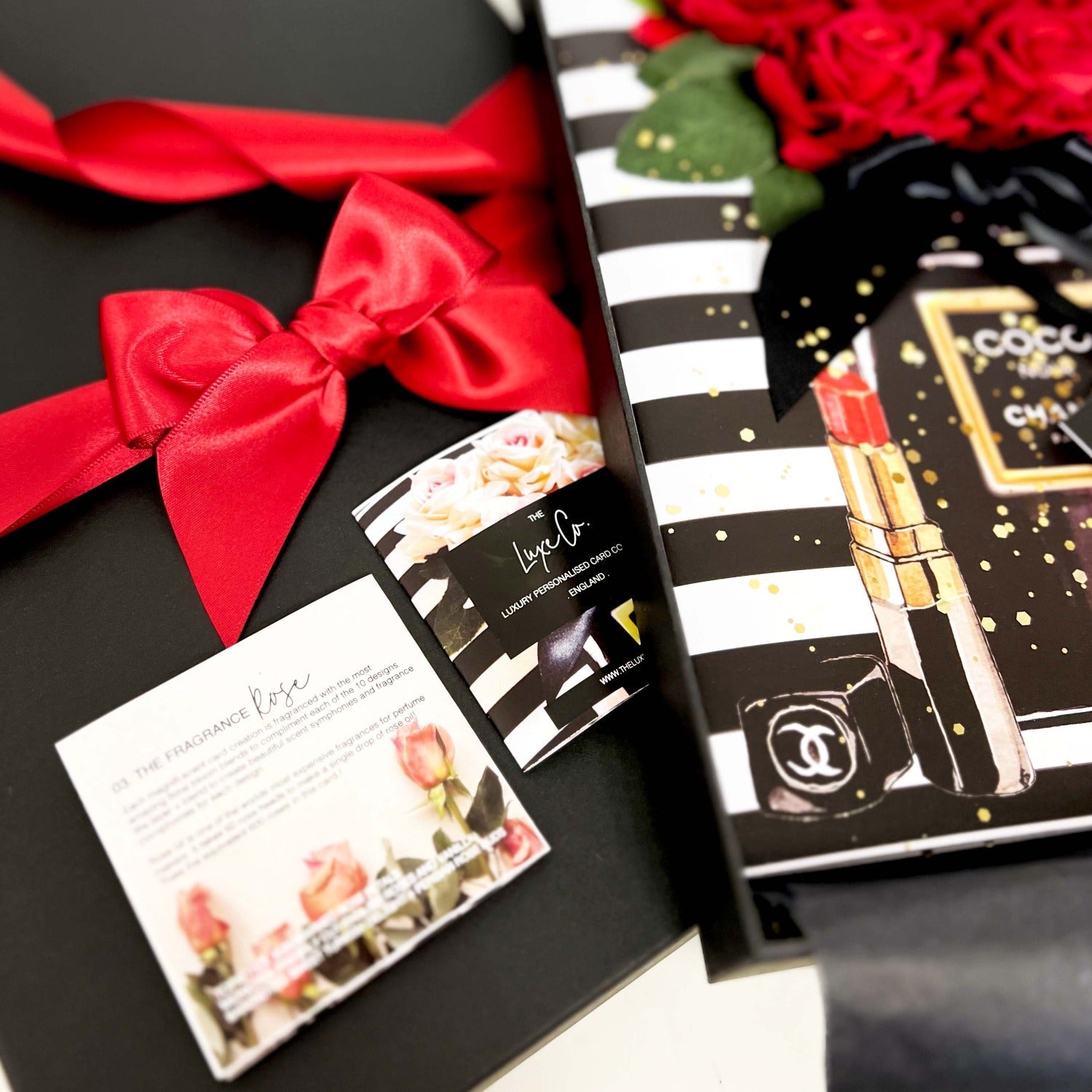 Scented 5 Forever Red Roses Personalised Luxury Wife Birthday Card Design