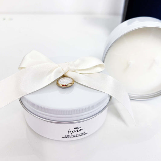 Vela de regalo de aniversario de cera de soja con aroma a perla natural