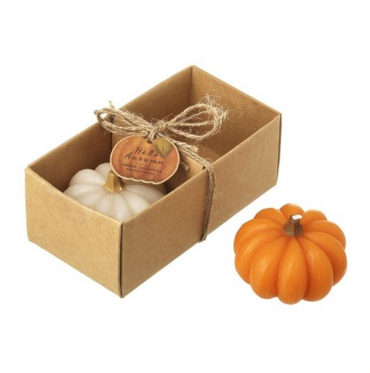 Vela de especias de calabaza - Vela de cera de soja con aroma a calabaza