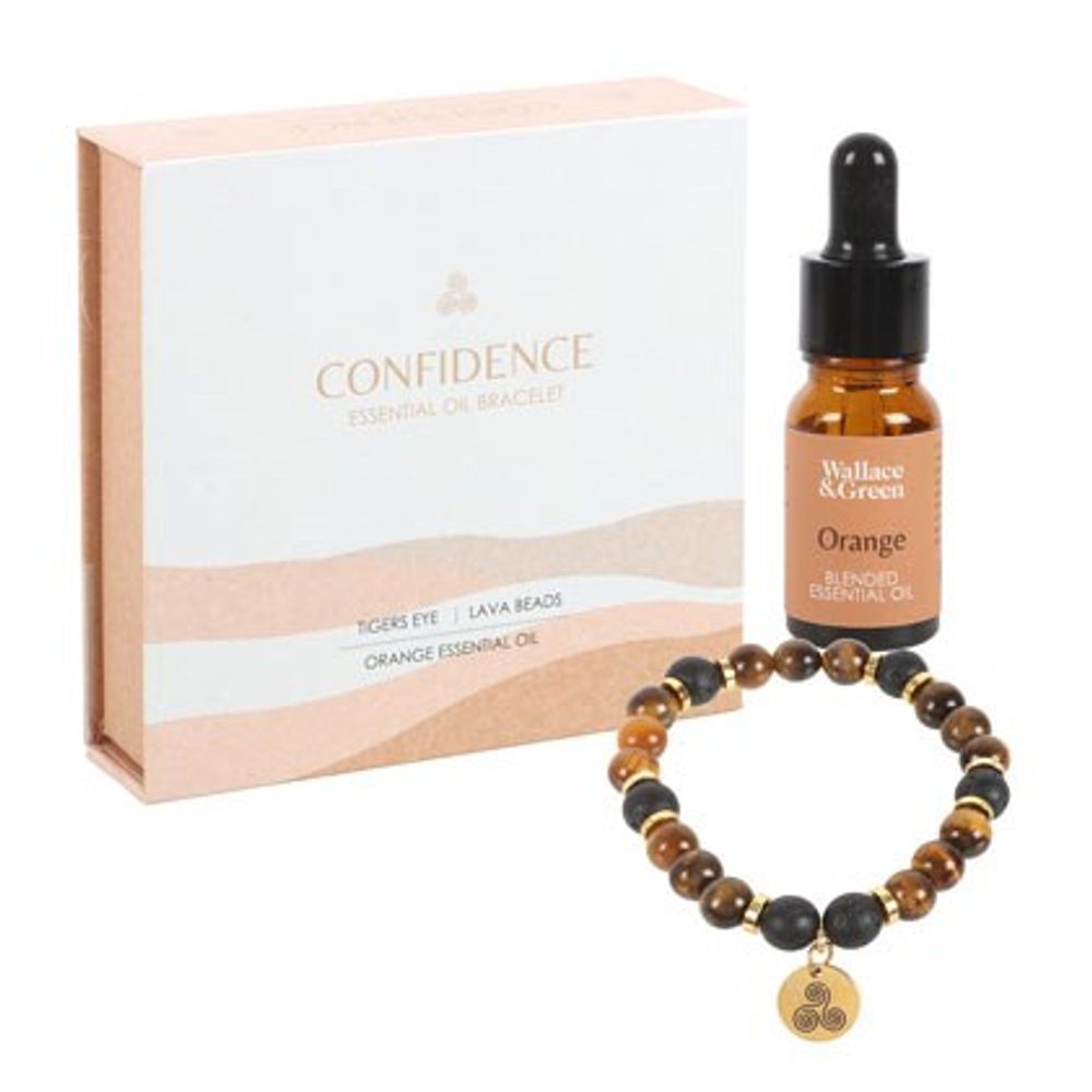 Confidence Tiger's Eye Crystal Essential Oil Bracelet – theluxeco
