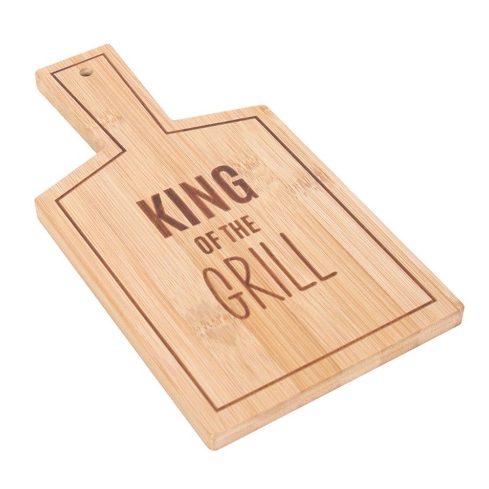 King of the Grill Wood Bamboo Serving Board