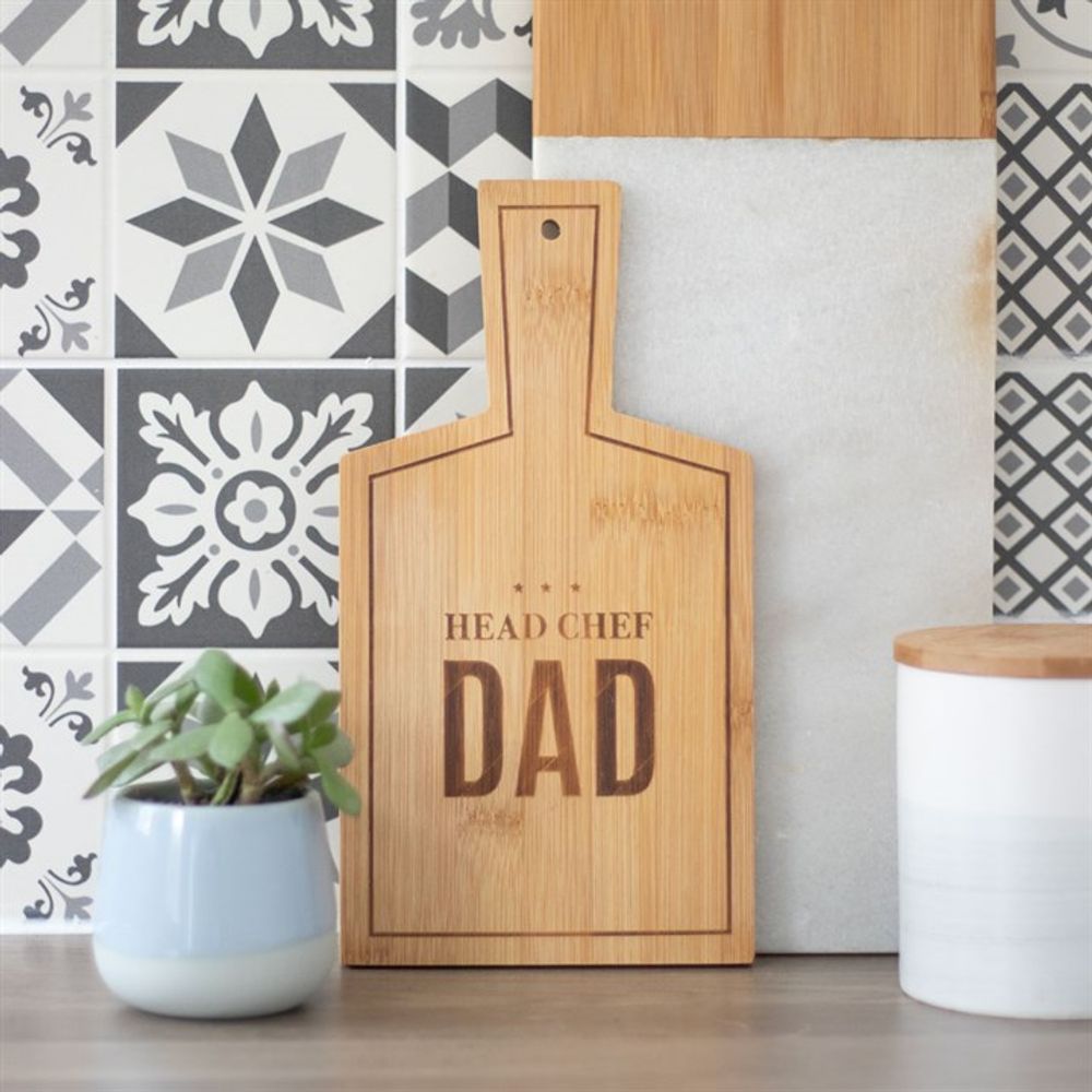 Head Chef Dad Wood Bamboo Serving Board