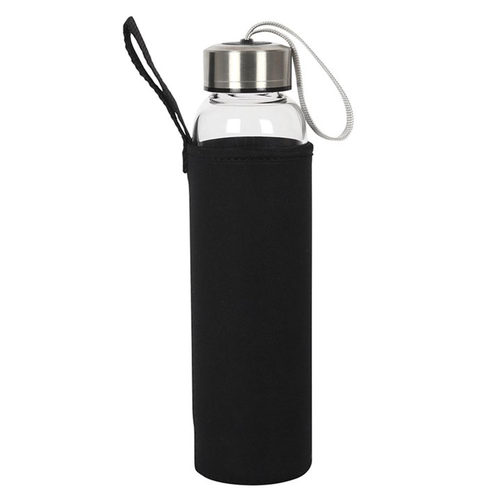 Rose Quartz Crystal Purifying Glass Water Bottle