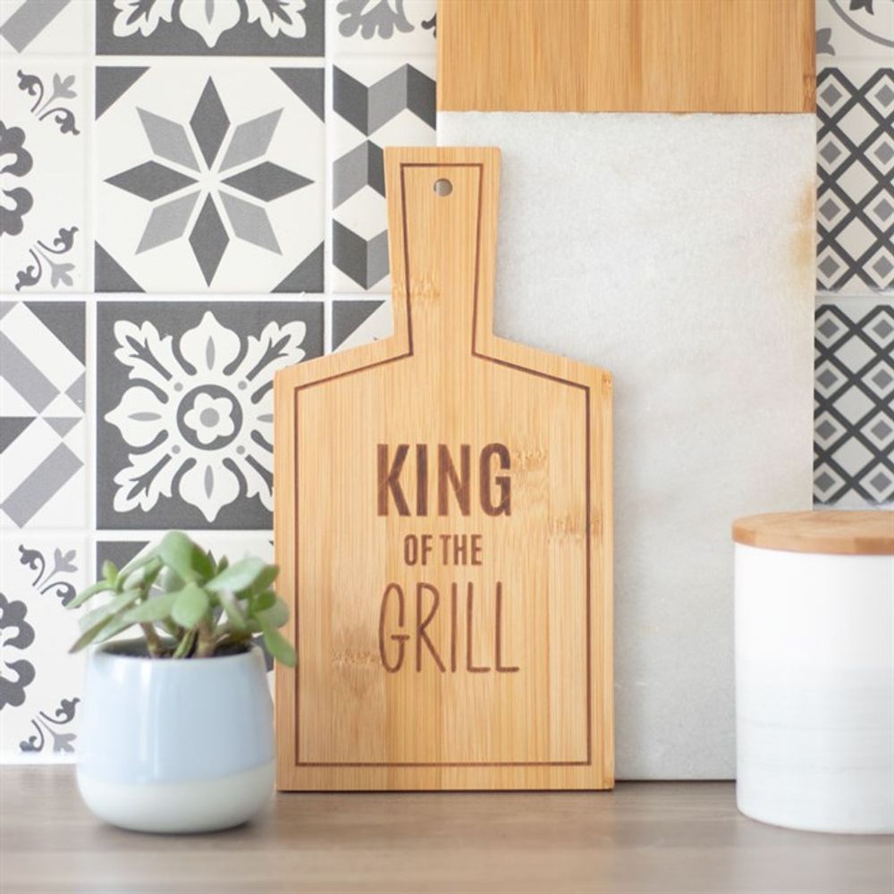 King of the Grill Wood Bamboo Serving Board
