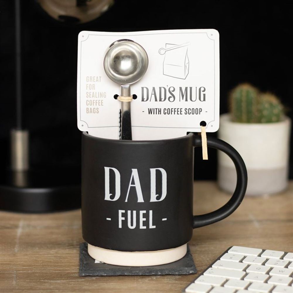 Dad Fuel Mug and Coffee Scoop Clip Gift