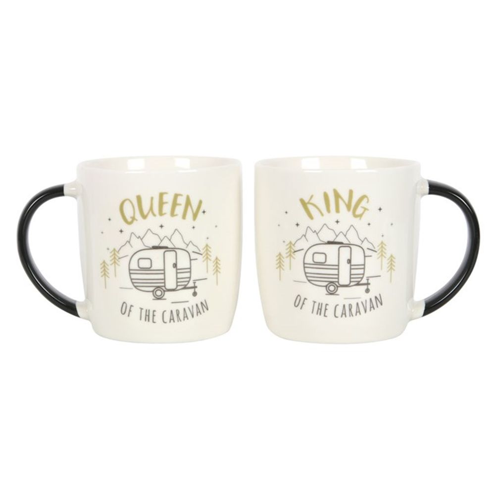 Boxed King and Queen Couples Caravan Mug Set