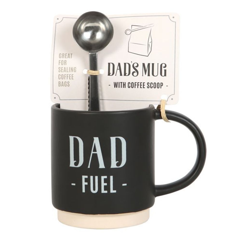 Dads Mug Dad Fuel Mug and Coffee Scoop Clip Gift