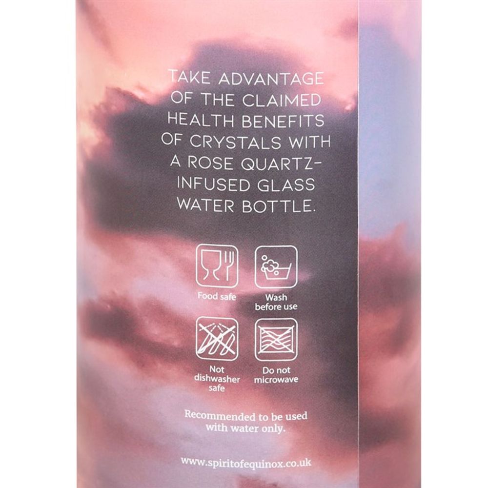 Rose Quartz Crystal Create My Own Reality Glass Water Bottle