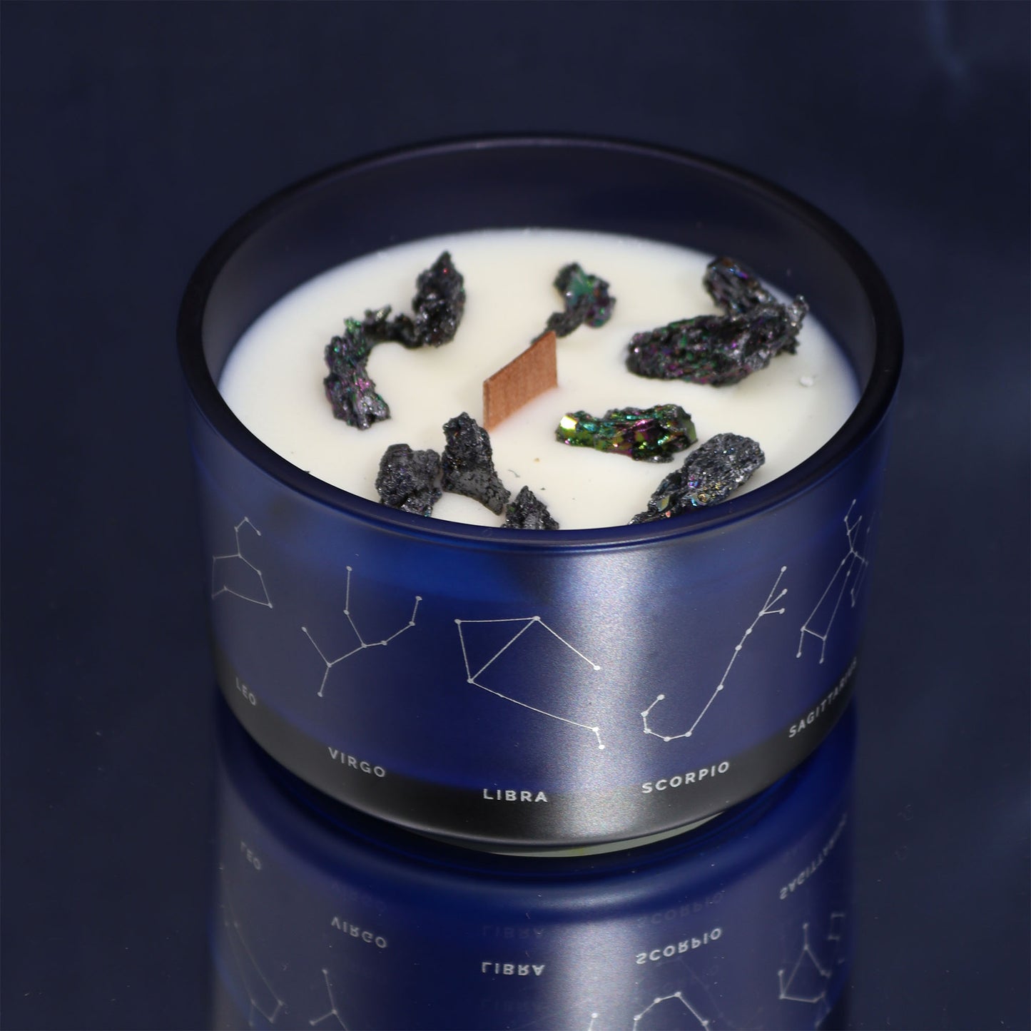 Zodiac Candle with Gemstone Bracelet Gift - choose your starsign