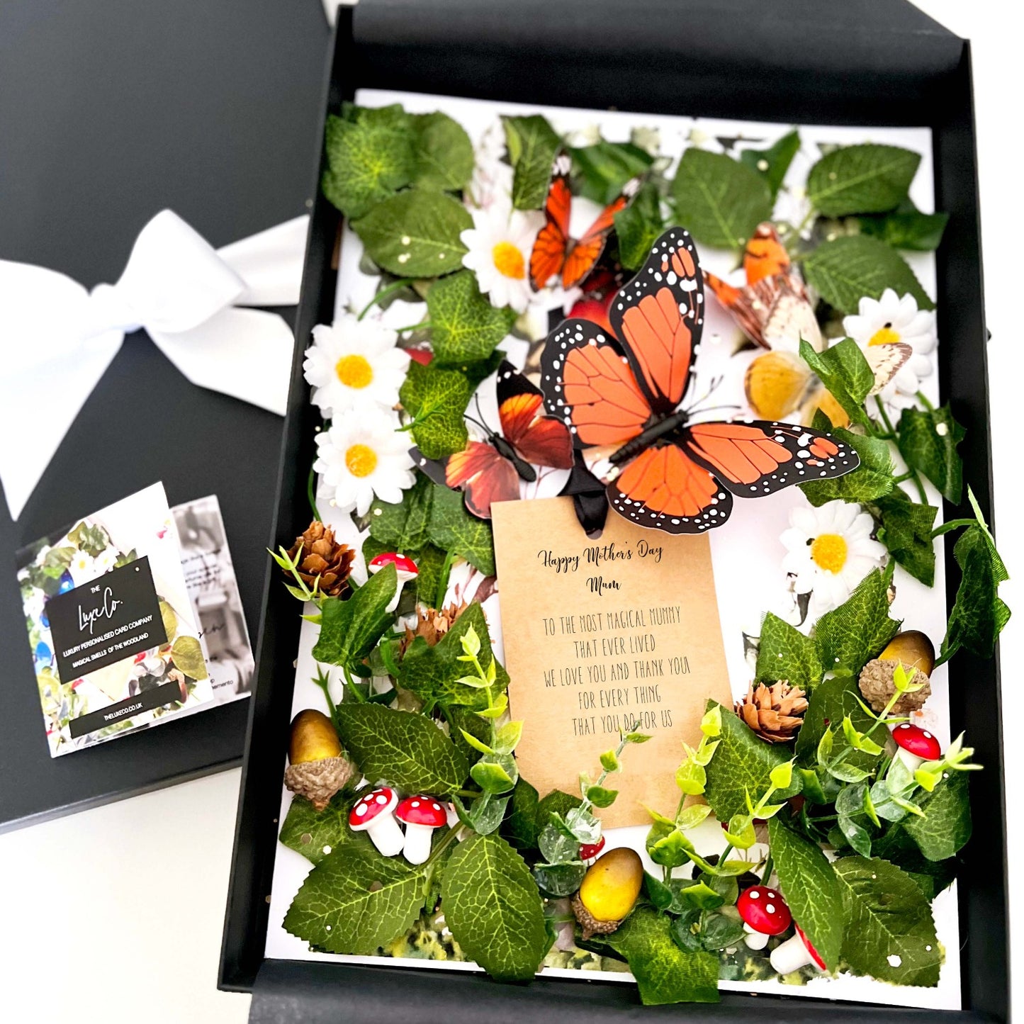 Unique Special Personalised Card 'Woodland Butterfly'