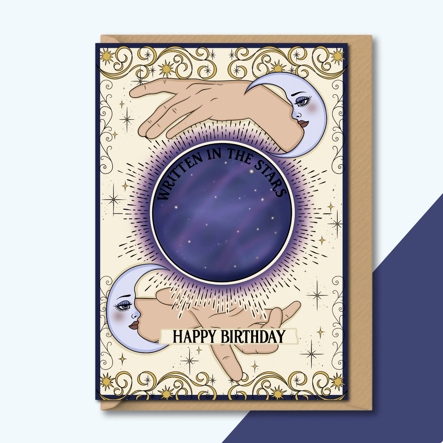 Tarot Birthday Card – Written in the Stars Celestial Card