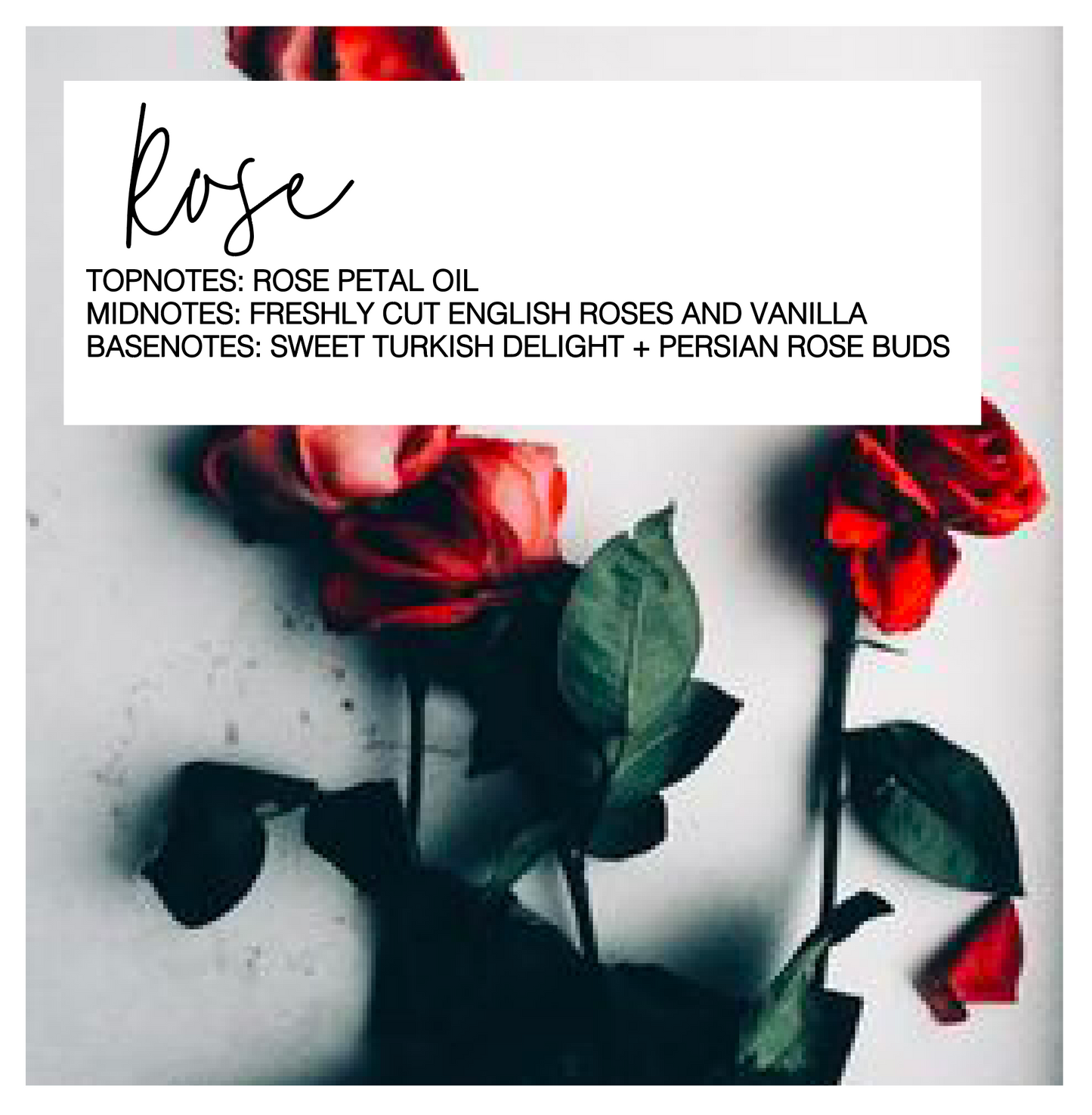 rose scented candle
