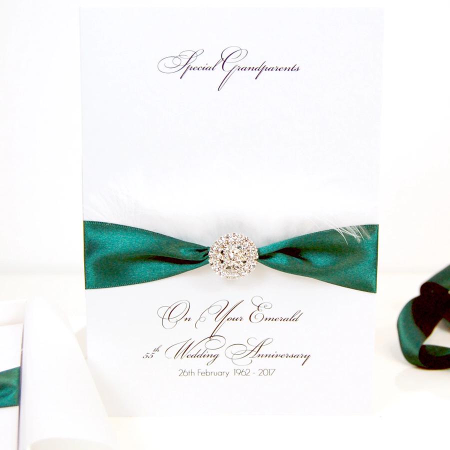 55th Anniversary Fluffy Feather Card