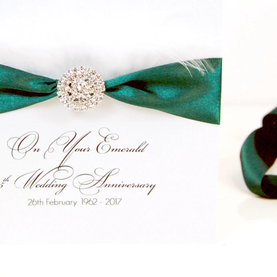 55th Anniversary Fluffy Feather Card