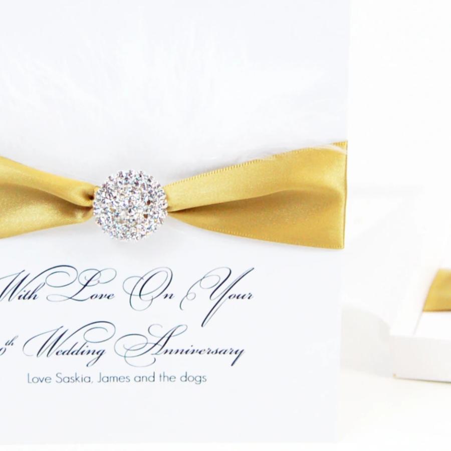 50th Anniversary Fluffy Feather Card