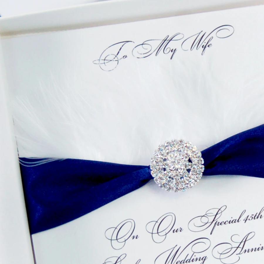 45th Anniversary Fluffy Feather Card