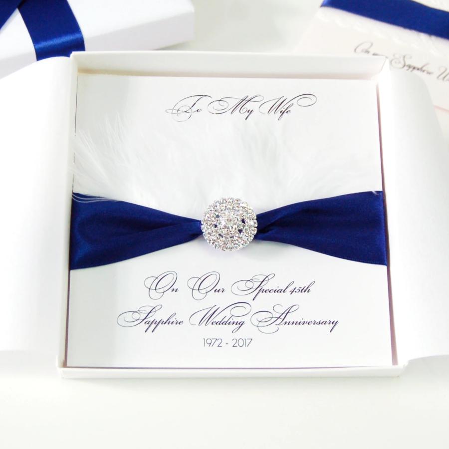 45th Anniversary Fluffy Feather Card