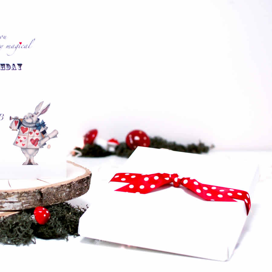 Personalised Alice In Wonderland Birthday Card - theluxeco.co.uk