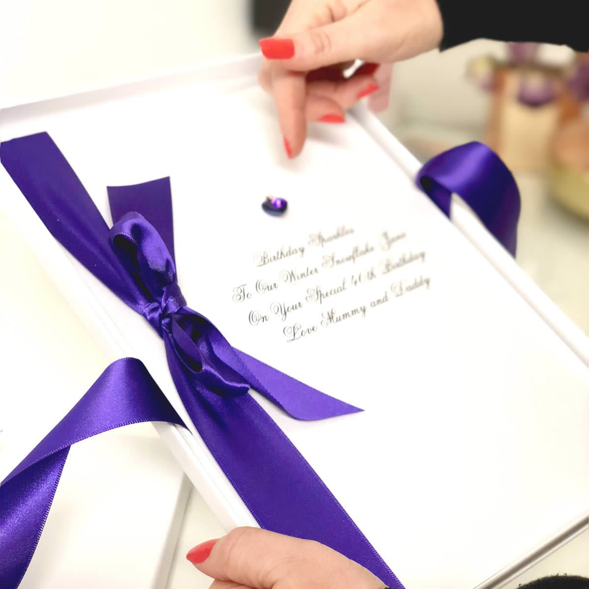 Amethyst birthstone birthday card | The Luxe Co