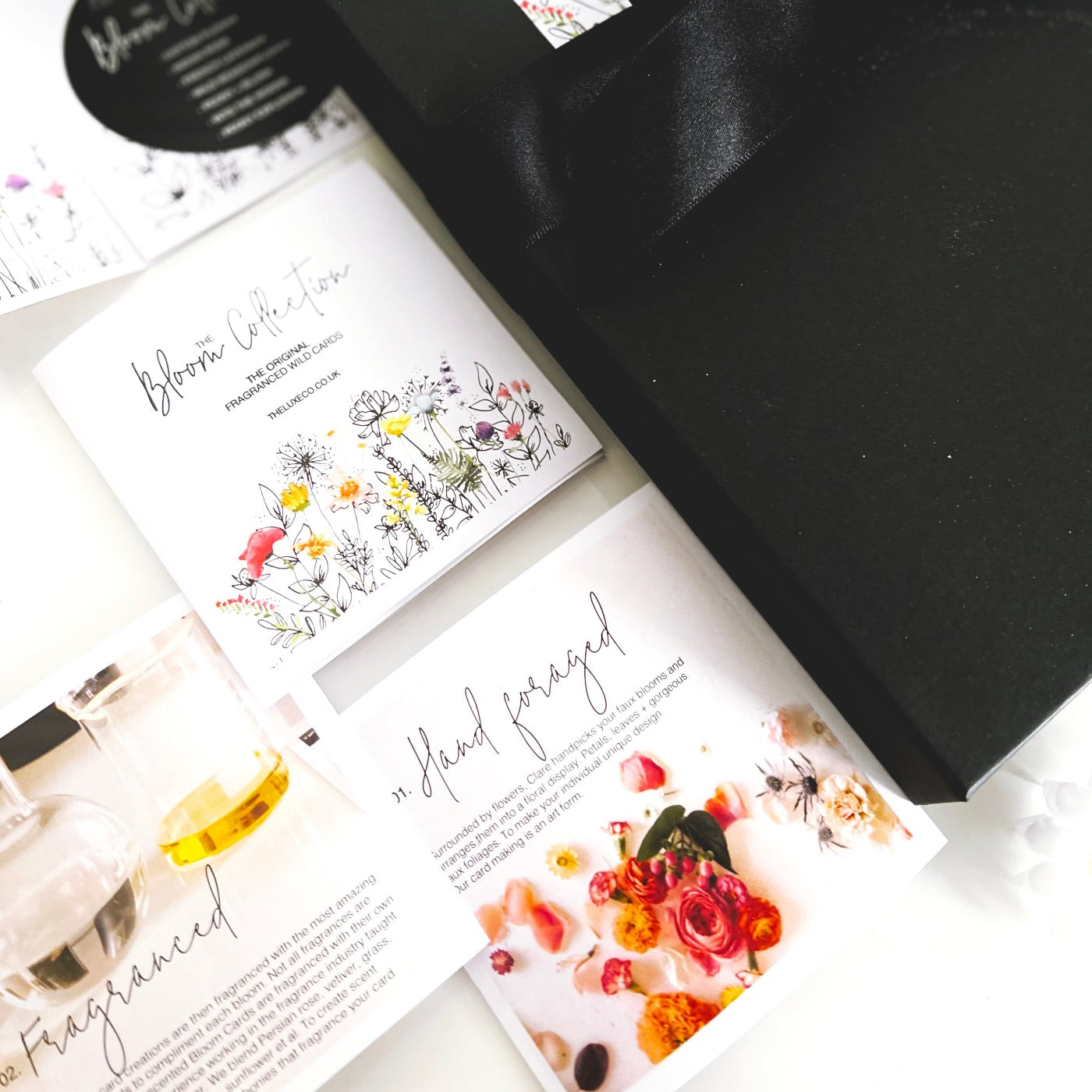 Personalised Scented cards come with information about the scent of the card