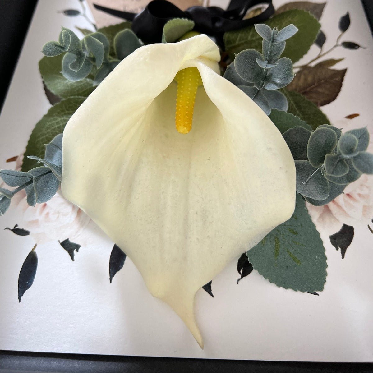 Handmade Personalised Calla lily card | The Luxe Co