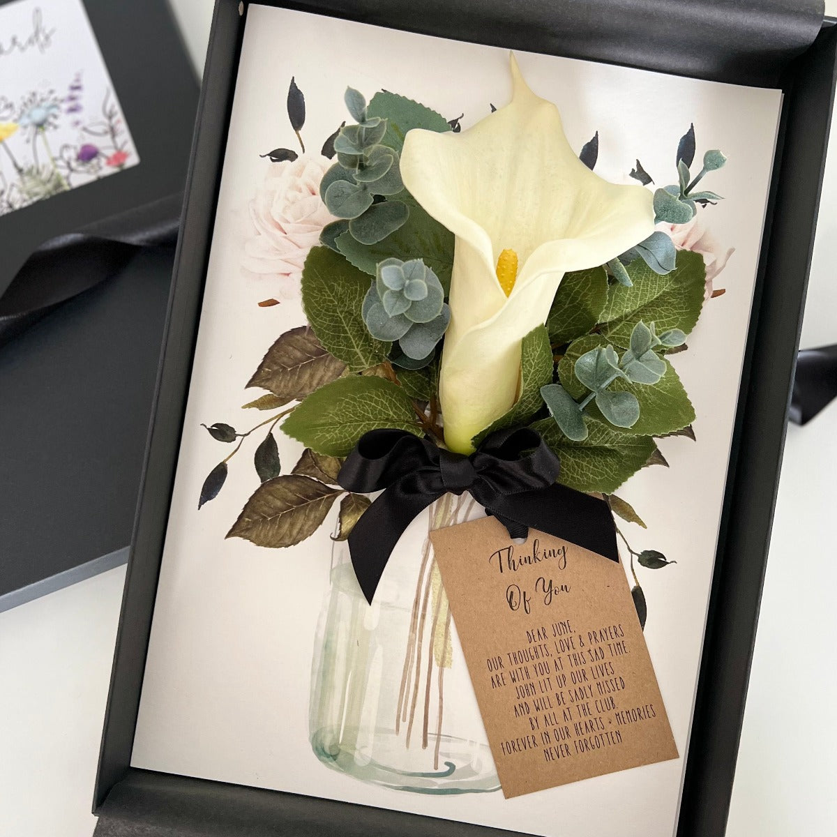 Personalised Calla Lily & Orchid Scented Sympathy Card