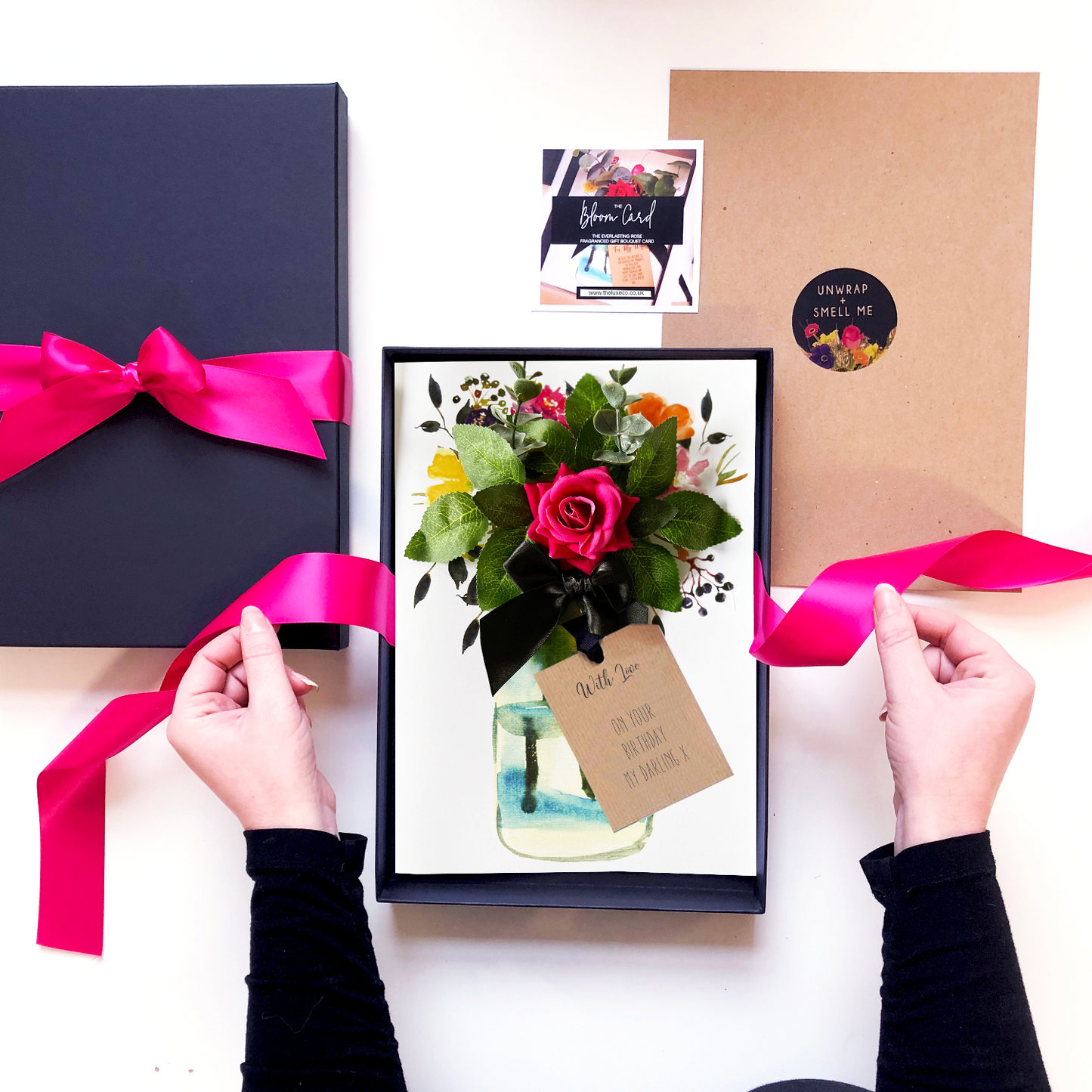 Cards to match the rose candles for a luxury card and gift idea in one