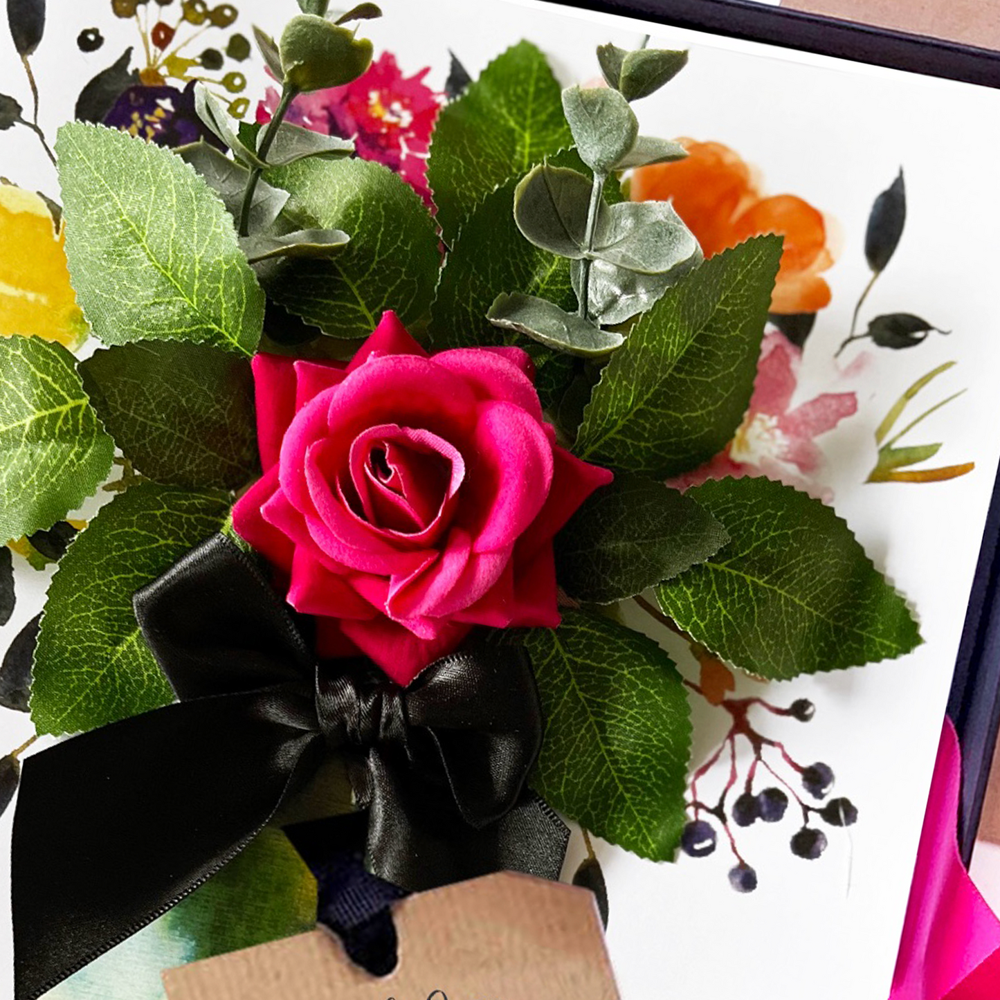 Hot Pink Rose Bloom Candle