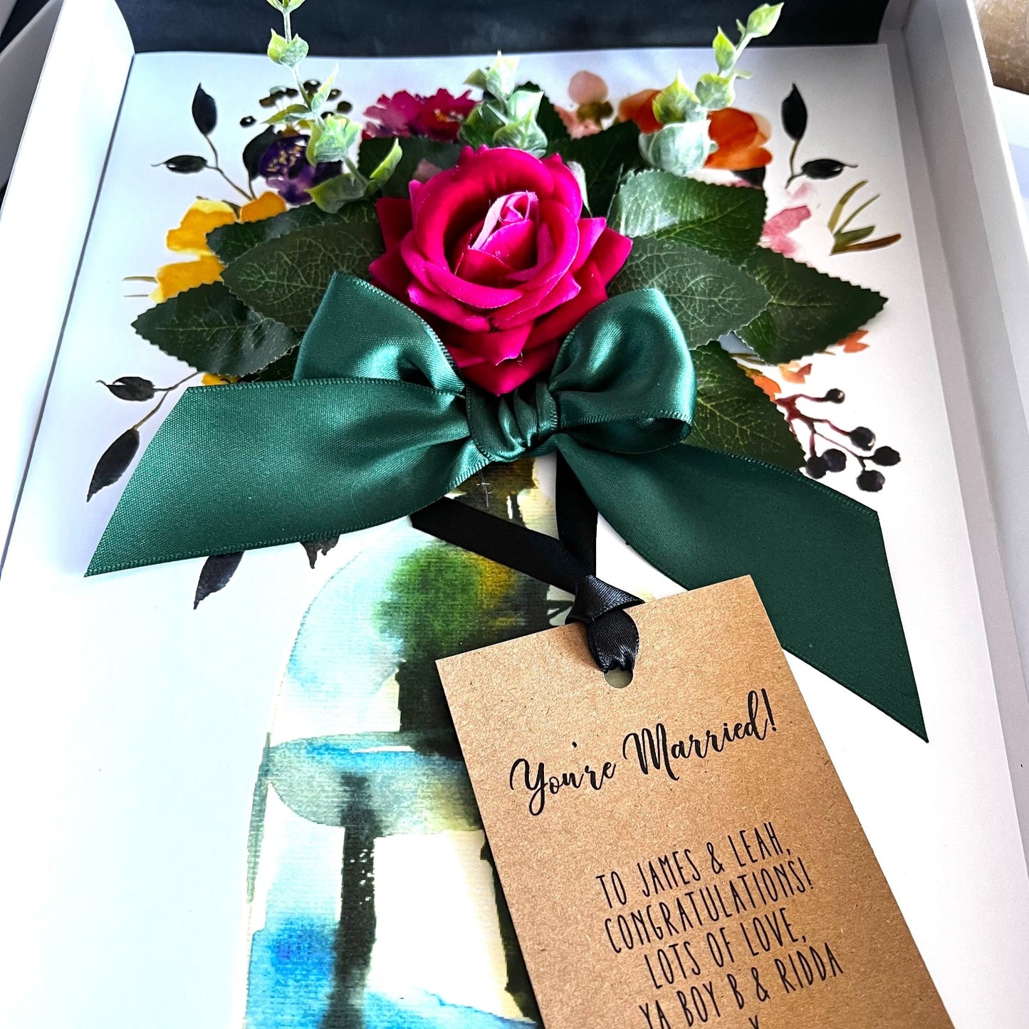 Luxury Scented rose wedding card