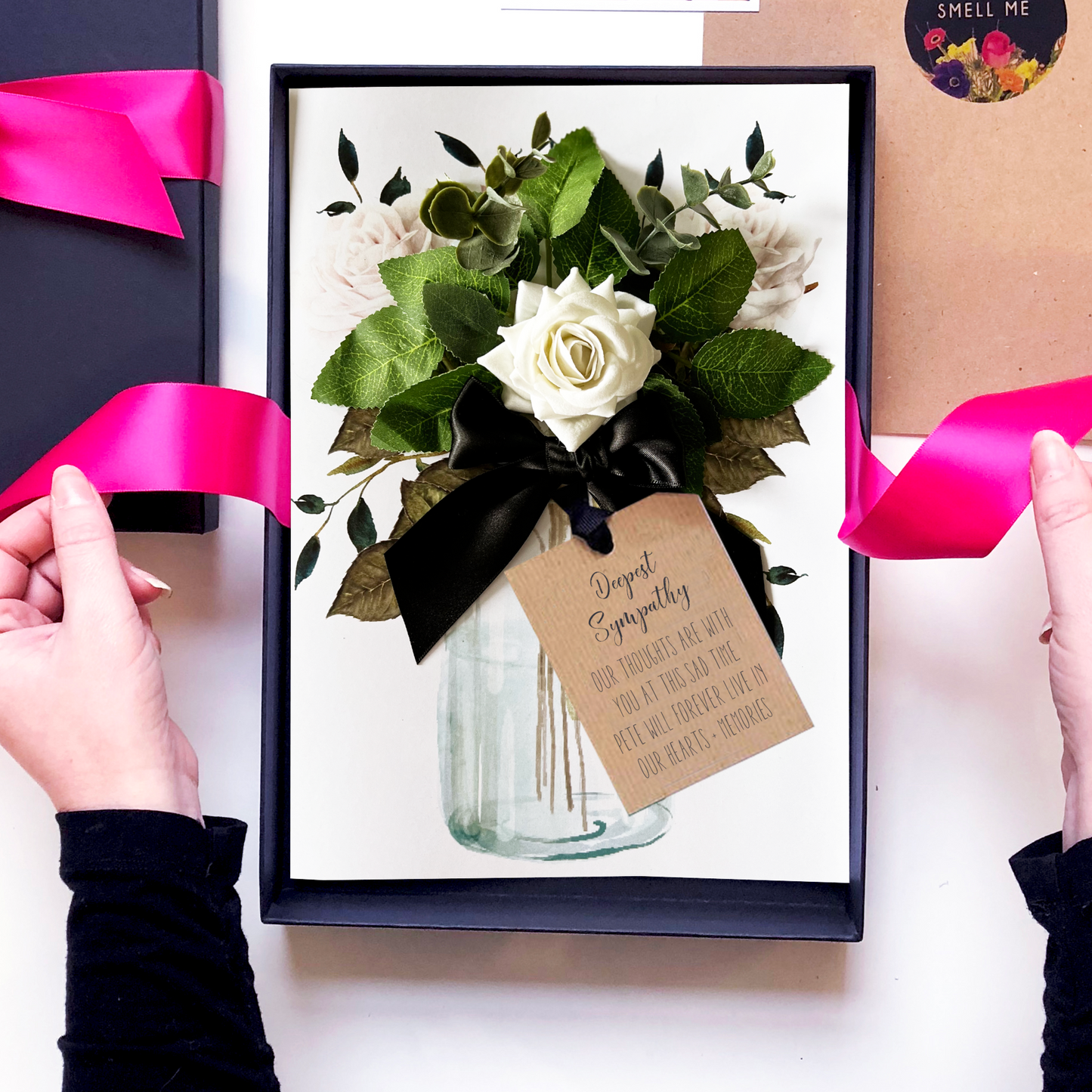 Scented Rose Personalised sympathy card | The Luxe Co