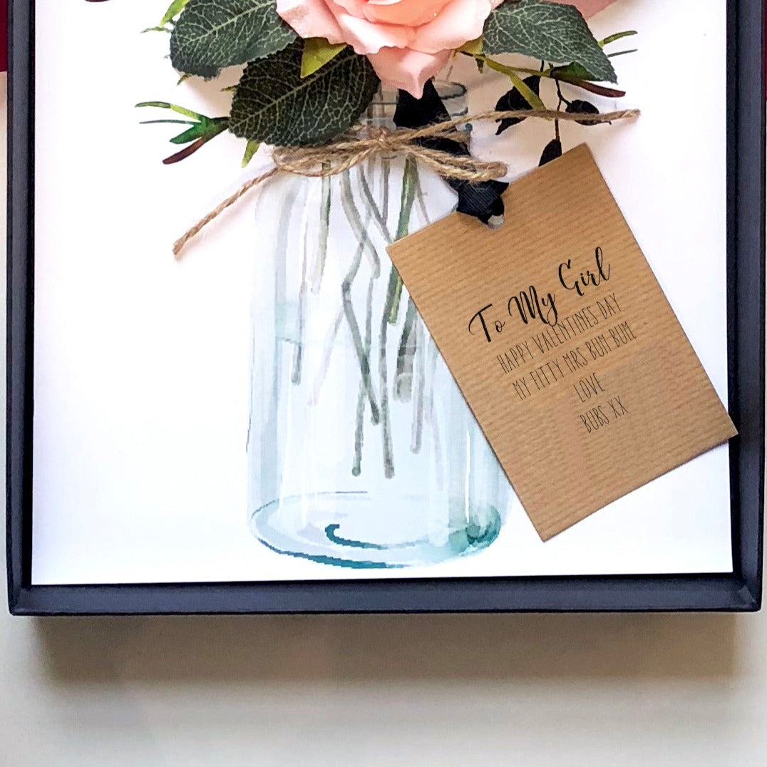 Luxury blush rose valentines cards for wife | Luxe Cards