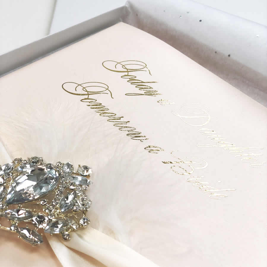 Blush Bling Gold Foil Luxury Card - theluxeco.co.uk