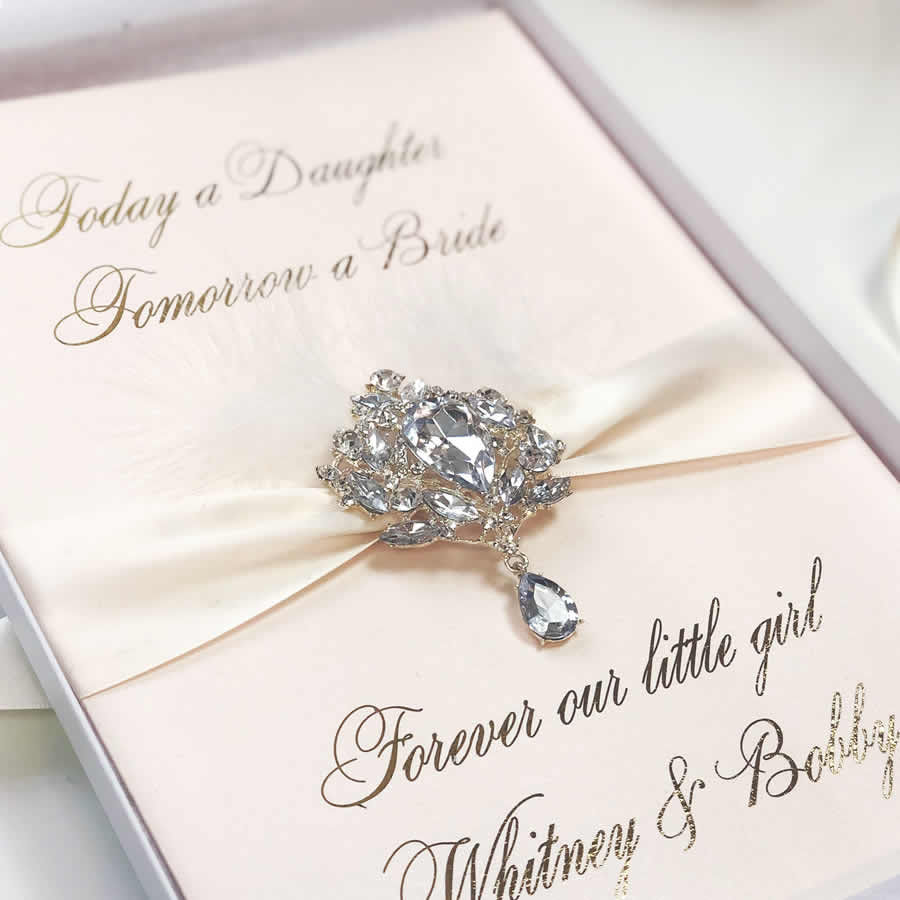 Blush Bling Gold Foil Luxury Card - theluxeco.co.uk