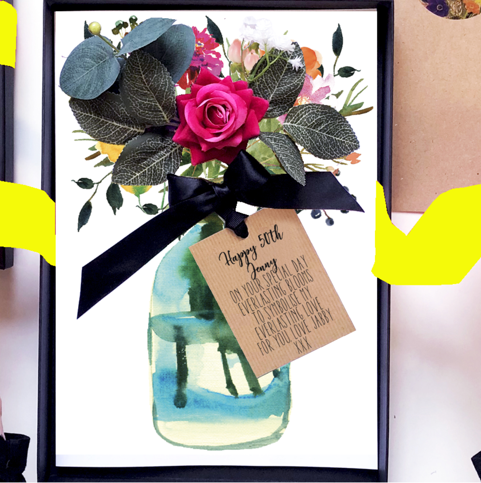 50th birthday rose uk Personalised cards | The Luxe Co