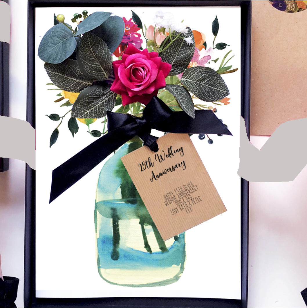 Luxury 25th anniversary card scented with rose fragrance oils | The Luxe Co