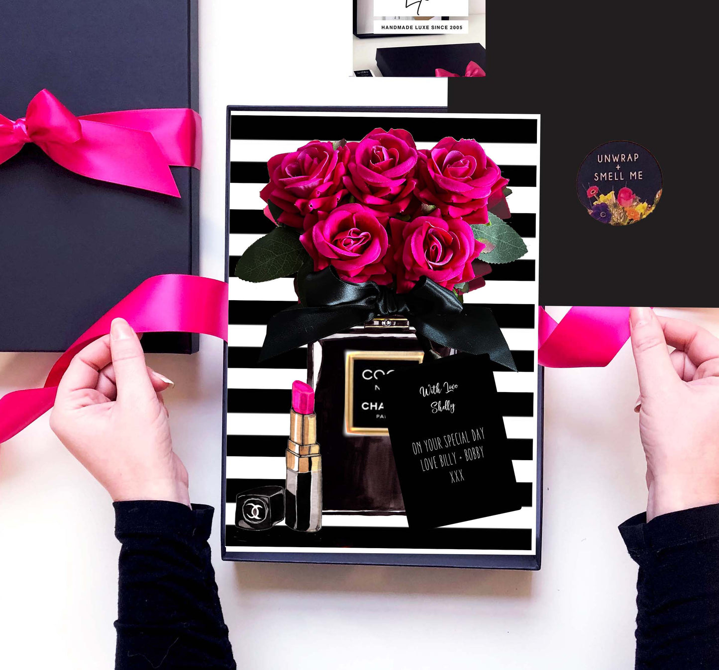 Special Happy Mother's Day A4 Unique Mothers Day Card 'Panache Hot Pink'