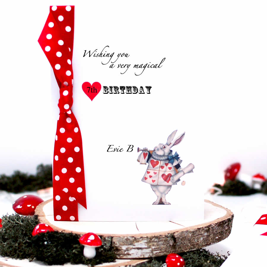 Personalised Alice In Wonderland Birthday Card - theluxeco.co.uk