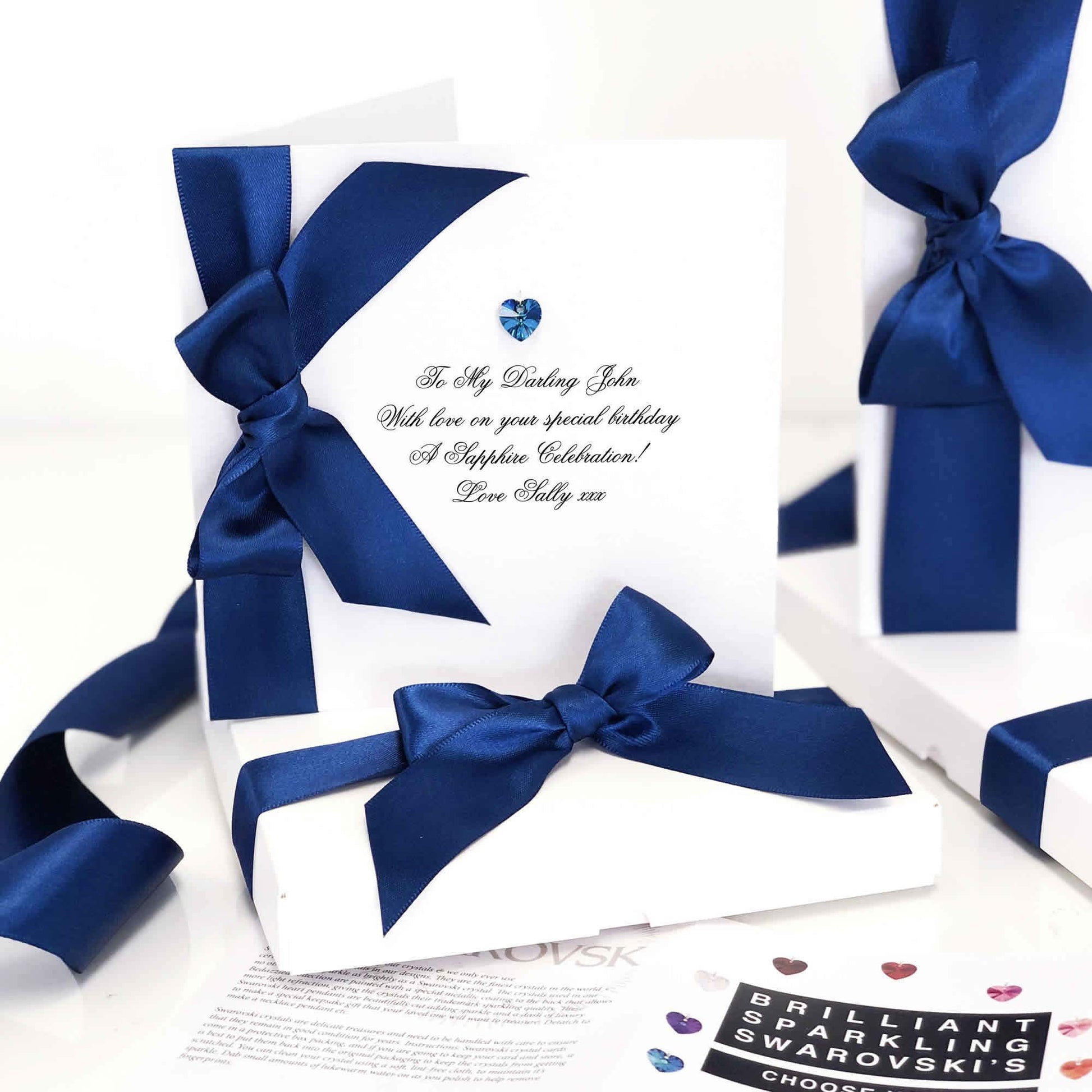 Sapphire birthstone birthday card | The Luxe Co