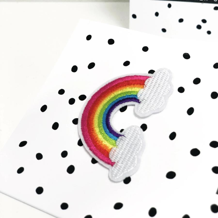 Rainbow clouds good luck card