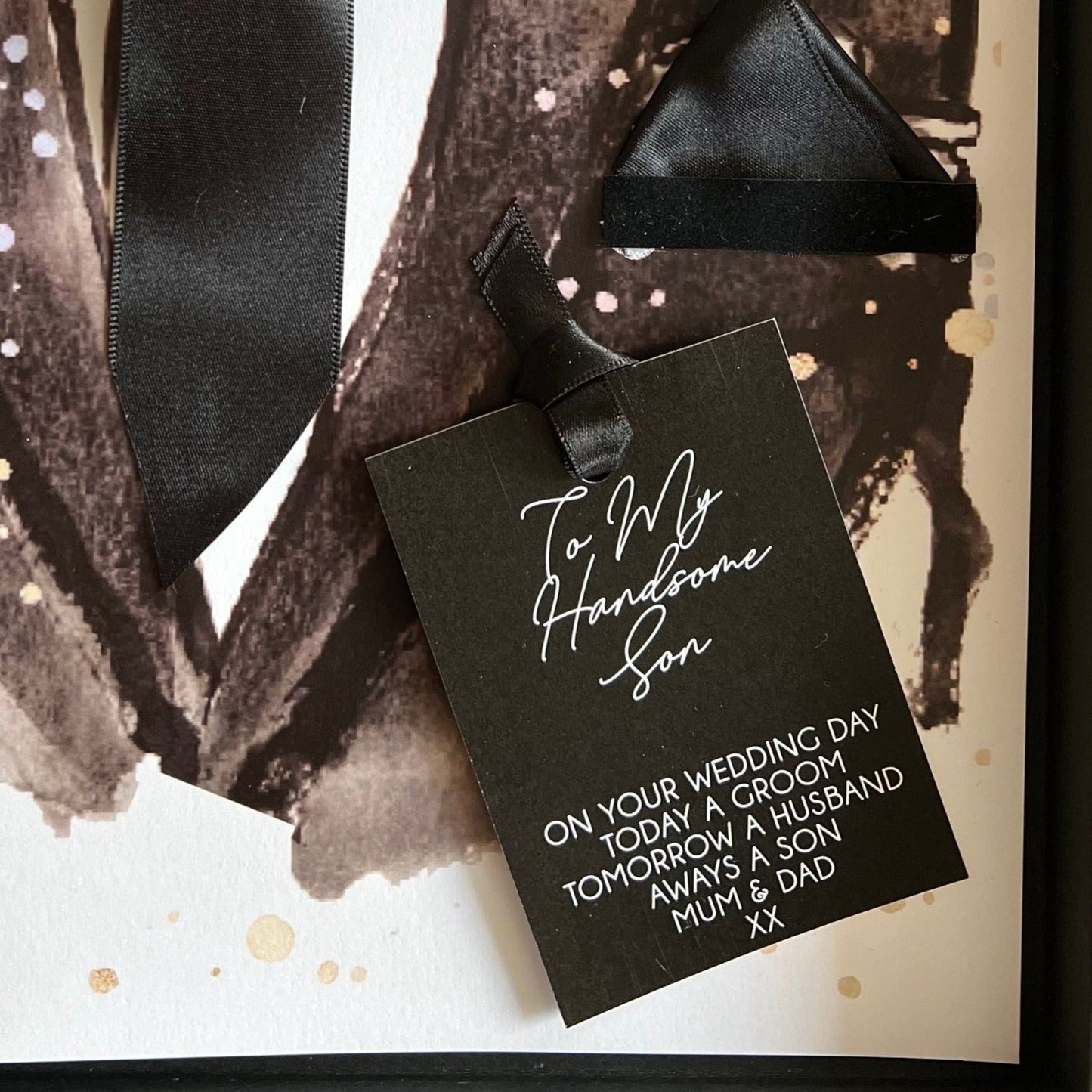 Handsome son personalised wedding card